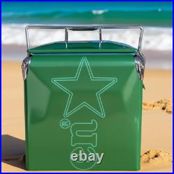 Heineken Vintage Metal Ice Bucket, Your Beach Party Essential, 13L Ice Chest Heineken Vintage Metal Ice Bucket, Your Beach Party Essential, 13L Ice Chest