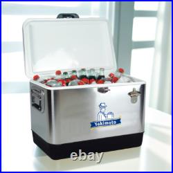 High-end daily use Yakimoto 54Qt Retro Stainless Steel Cooler, Portable Ice Chest