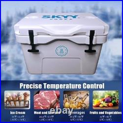 High-quality 21Qt rigid plastic cooler with thickened walls, heavy-duty ice Box