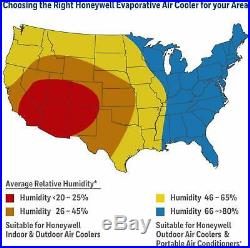 Honeywell Indoor Portable Evaporative Cooler with Fan Humidifier 470 CFM Remote