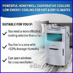 Honeywell Indoor Portable Evaporative Cooler with Fan Humidifier 470 CFM Remote