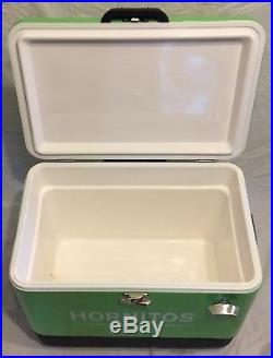 Hornitos Agave Tequila Green Metal Cooler With Wheels Push Bar Opener Brand New