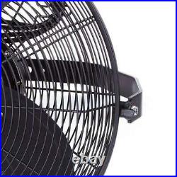 ILiving 18 Inch Wall Mounted Adjustable Outdoor Waterproof Fan, Black (Open Box)