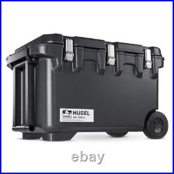 IRIS USA Hugel 64 Qt Wheeled Cooler, Metal 64 with Wheels, Charcoal Gray