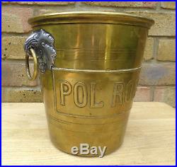 Ice Bucket Champagne Bucket Cooler Art Deco Pol Roger Vintage