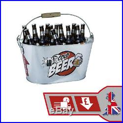 Ice Bucket Metal Beer Cooler Ice Drink Holder Cooling Bucket & Bottle Opener