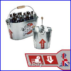 Ice Bucket Metal Beer Cooler Ice Drink Holder Cooling Bucket & Bottle Opener