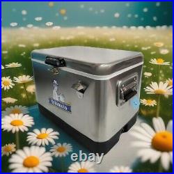 Ice Chest Yakimoto 51 Liter Retro Metal Cooler for BBQ Camping Picnic Fashing