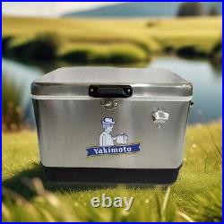 Ice Chest Yakimoto 51 Liter Retro Metal Cooler for BBQ Camping Picnic Fashing