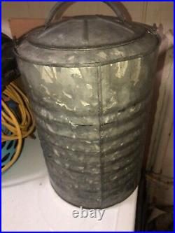 Igloo Galvanized Metal Water Cooler Jug 3 Gallons Rustic Decor Lid