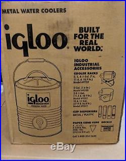Igloo Heavy Duty 2 Gallon Galvanized Steel Metal Insulated Water Cooler Jug NISB