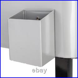 Iron Rolling Warm Cooler Food 80 QT Cart Ice Chest with 4 Wheels and Shelf