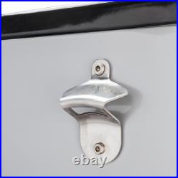 Iron Rolling Warm Cooler Food 80 QT Cart Ice Chest with 4 Wheels and Shelf