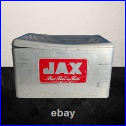 JAX Beer Ice Chest Vintage 1950s Aluminum Metal Cooler New Orleans Louisiana JAX Beer Ice Chest Vintage 1950s Aluminum Metal Cooler New Orleans Louisiana