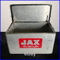 JAX Beer Ice Chest Vintage 1950s Aluminum Metal Cooler New Orleans Louisiana JAX Beer Ice Chest Vintage 1950s Aluminum Metal Cooler New Orleans Louisiana