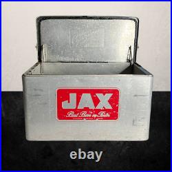 JAX Beer Ice Chest Vintage 1950s Aluminum Metal Cooler New Orleans Louisiana JAX Beer Ice Chest Vintage 1950s Aluminum Metal Cooler New Orleans Louisiana