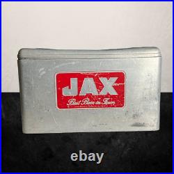 JAX Beer Ice Chest Vintage 1950s Aluminum Metal Cooler New Orleans Louisiana JAX Beer Ice Chest Vintage 1950s Aluminum Metal Cooler New Orleans Louisiana