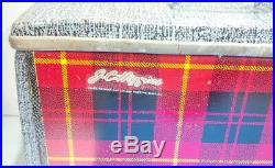 JC Higgins Sears Roebuck Ice Chest Cooler Metal Vintage Plaid Magic Cold Extras