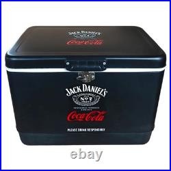 Jack Daniel's&Coca-Cola 54 Quart Heavy-Duty High Capacity Cooler, Party Essential