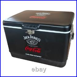 Jack Daniel's&Coca-Cola 54 Quart Heavy-Duty High Capacity Cooler, Party Essential