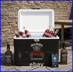 Jack Daniel's&Coca-Cola 54Qt Ice Chest with Bluetooth speaker, Party Essentials