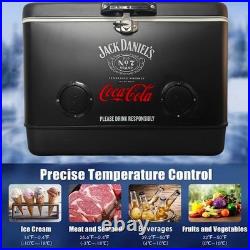 Jack Daniel's&Coca-Cola 54Qt Metal Cooler Box with Bluetooth Speaker, Rare