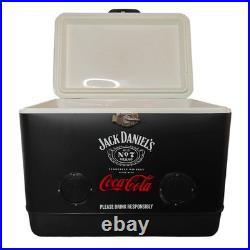 Jack Daniel's&Coca-Cola 54Qt Metal Cooler Box with Bluetooth Speaker, Rare