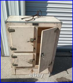 Jack frost vintage metal ice chest cooler with metal tongs. VERY RARE