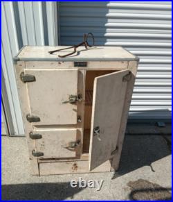 Jack frost vintage metal ice chest cooler with metal tongs. VERY RARE