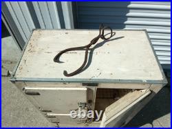 Jack frost vintage metal ice chest cooler with metal tongs. VERY RARE
