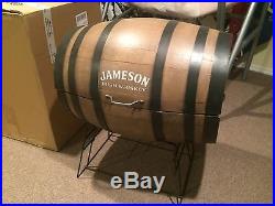 Jameson Irish Whiskey Barrel Beverage Cooler with Metal Stand