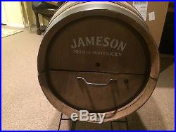 Jameson Irish Whiskey Barrel Beverage Cooler with Metal Stand