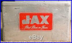 Jax Beer Vintage 1950's Metal Ice Chest / Cooler