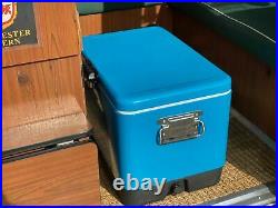 Just Kampers Retro Cool Box 51 L Litre Turquoise Cooler Camping Picnic Beach