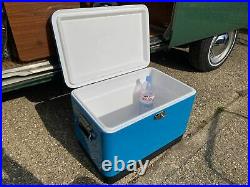 Just Kampers Retro Cool Box 51 L Litre Turquoise Cooler Camping Picnic Beach