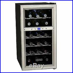 Koldfront TWR181ES 14 Inch Wide 18 Bottle Wine Cooler with Dual Thermoelectric C