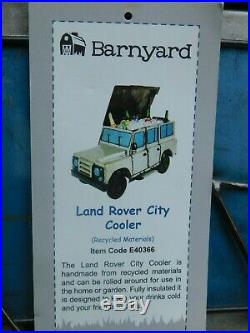 LAND ROVER CUSTOM CRAFTED METAL PORTABLE BEVERAGE COOLER unique hard to find