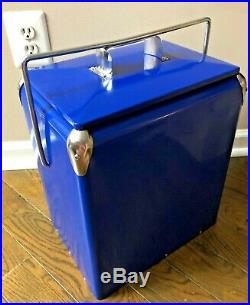 Labatt Blue Metal Retro Vintage Style Beer Cooler with Bottle Opener Ice Chest