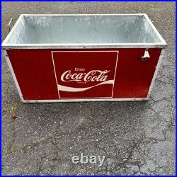Large 1960s Coca-Cola Model 183 Vintage Metal Cooler Ice Chest 36 x 18 x 18
