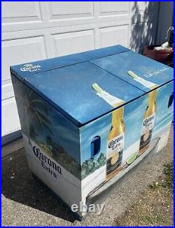 Large Corona Beer metal Cooler Ice Chest Bar Restaurant Pool Beach Tiki Party