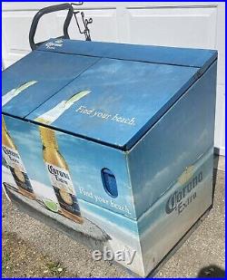 Large Corona Beer metal Cooler Ice Chest Bar Restaurant Pool Beach Tiki Party