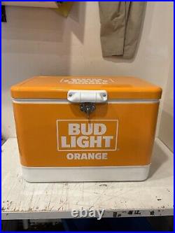 Large Rare Budweiser Bud Light Orange Cooler