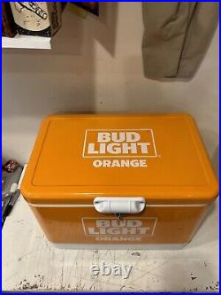 Large Rare Budweiser Bud Light Orange Cooler