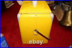 Large Vintage 1950's Squirt Soda Pop Embossed Metal Picnic Cooler WithTray Sign