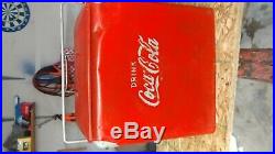 Large Vintage 1950s Coca Cola Soda Pop Bottle Metal Picnic Cooler Embossed Sign