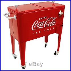 Leigh Country Retro 60 quart Metal Coca-Cola Cooler Heavy Duty Outdoor Storage