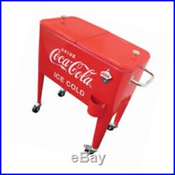 Leigh Country Retro 60 quart Metal Coca-Cola Cooler Heavy Duty Outdoor Storage