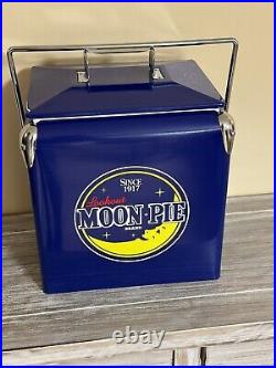 Licensed MOON PIE METAL 12-PACK SIZE COOLER With BUILT IN BOTTLE OPENER New