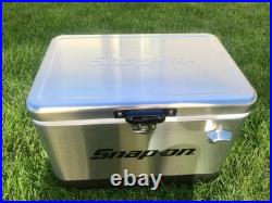 Limited Edition 54 Qt SNAP-ON COOLER Vintage/Retro Steel-Wrapped Rare Silver