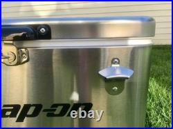 Limited Edition 54 Qt SNAP-ON COOLER Vintage/Retro Steel-Wrapped Rare Silver